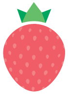 Hula Berry - White Strawberry Graphic