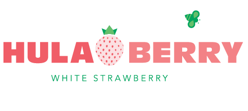 Hula Berry - White Strawberry Logo